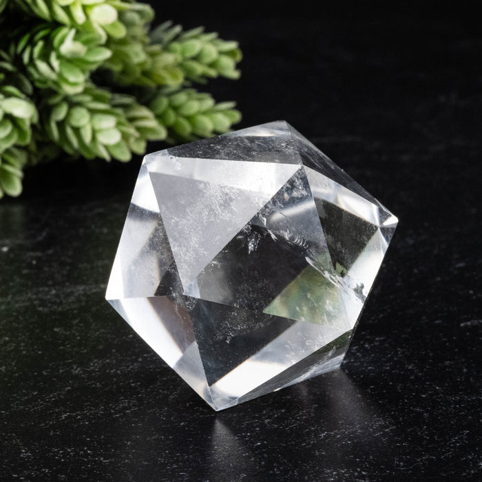 Lemurian Seed Crystal Icosahedron Carving 145 g 44mm