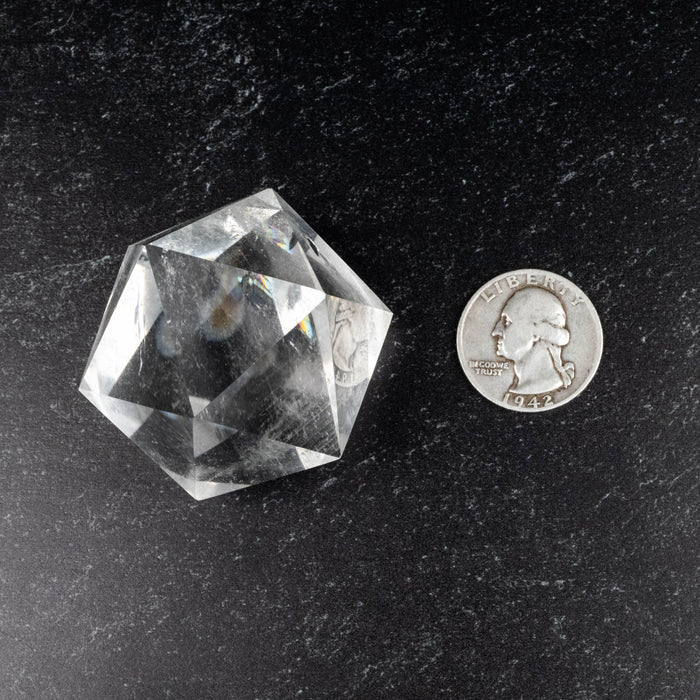 Lemurian Seed Crystal Icosahedron Carving 110 g 40mm