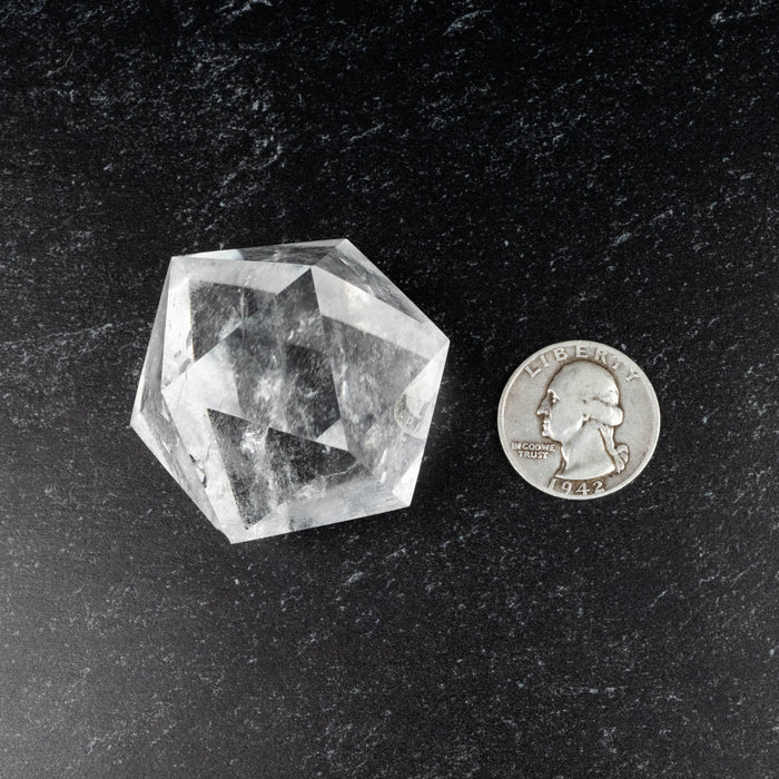 Lemurian Seed Crystal Icosahedron Carving 96 g 38mm