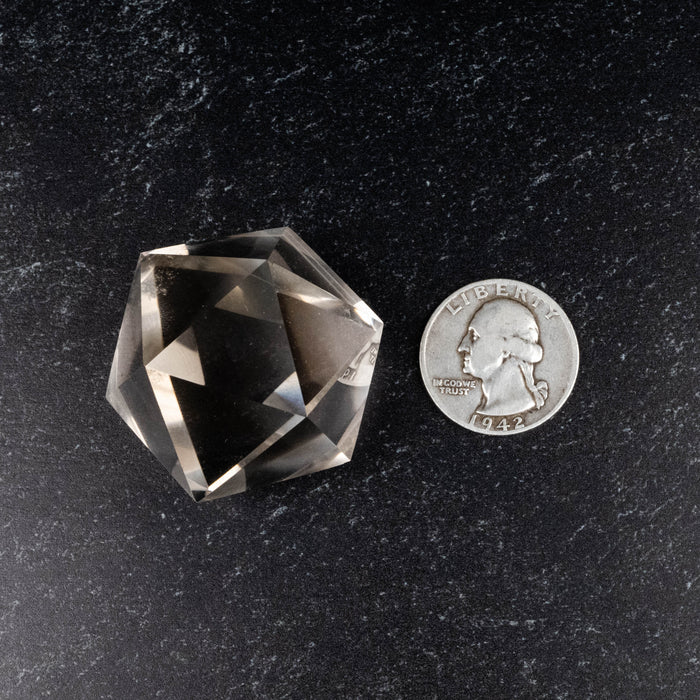 Lemurian Seed Crystal Icosahedron Carving 66 g 34mm