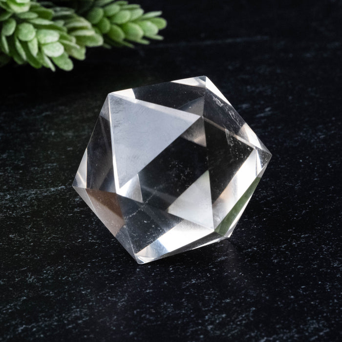 Lemurian Seed Crystal Icosahedron Carving 66 g 34mm