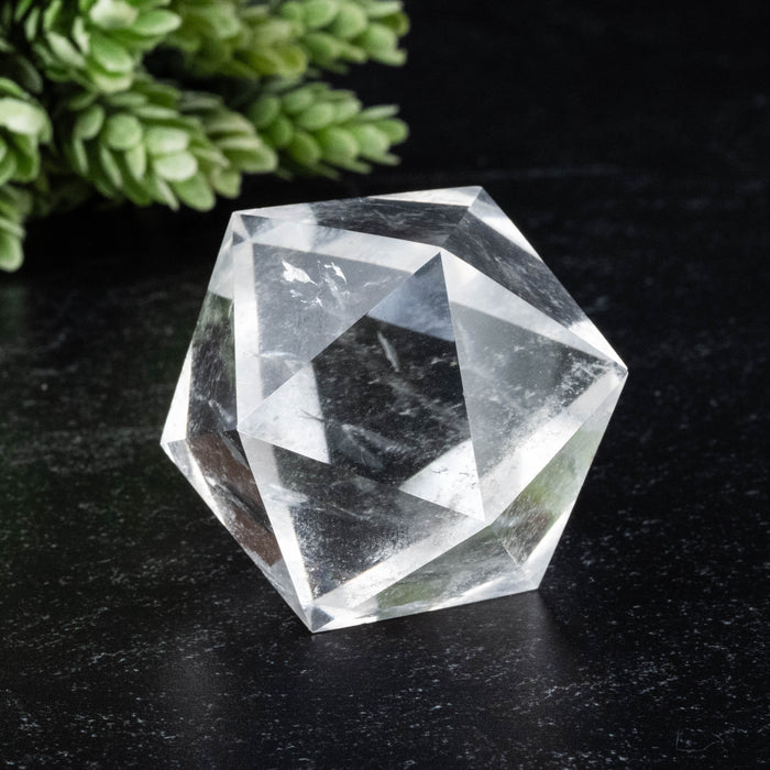 Lemurian Seed Crystal Icosahedron Carving 110 g 40mm