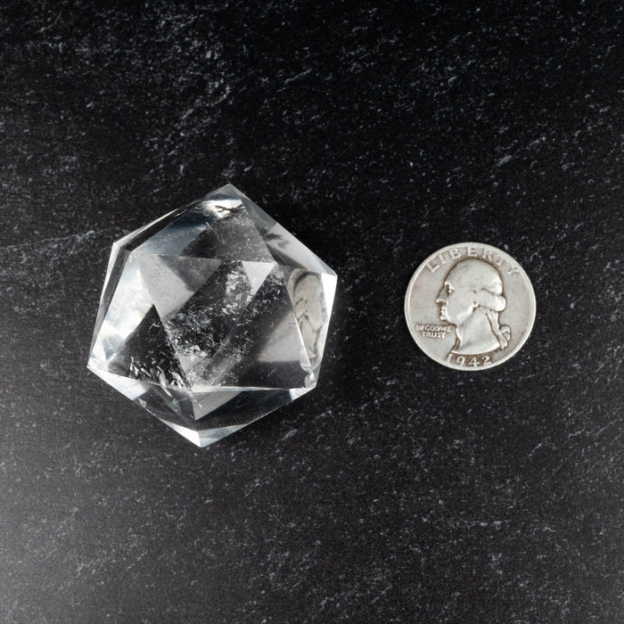 Lemurian Seed Crystal Icosahedron Carving 87 g 37mm