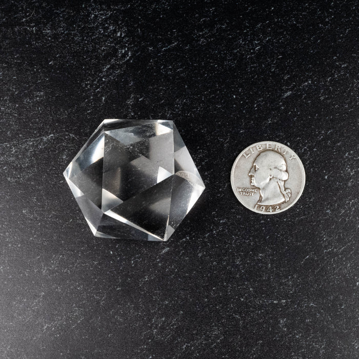 Lemurian Seed Crystal Icosahedron Carving 73 g 35mm