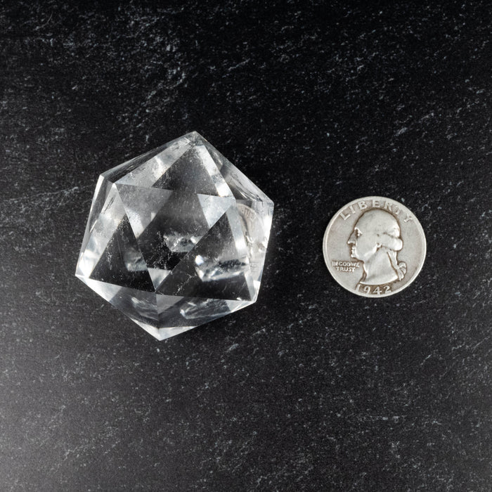 Lemurian Seed Crystal Icosahedron Carving 90 g 37mm