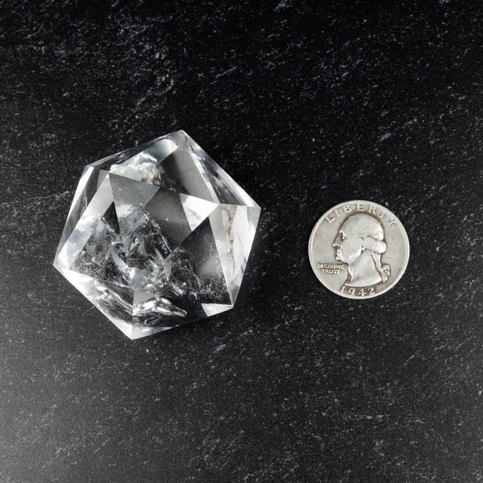 Lemurian Seed Crystal Icosahedron Carving 102 g 39mm