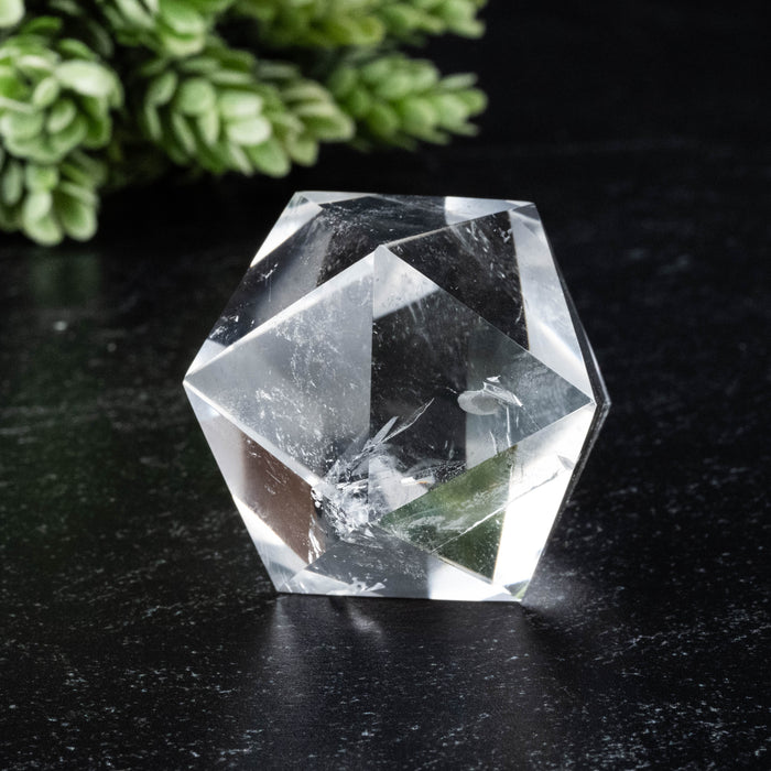 Lemurian Seed Crystal Icosahedron Carving 74 g 34mm