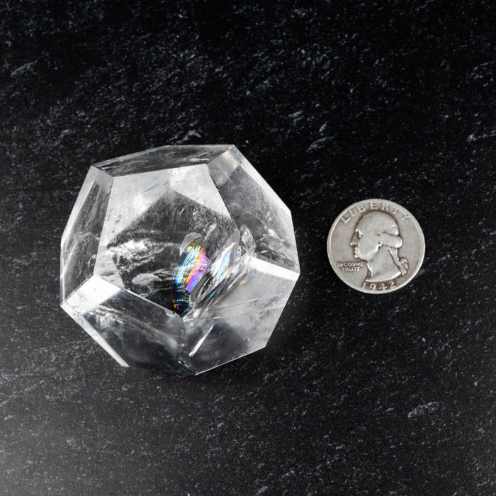 Lemurian Seed Crystal Dodecahedron Carving 179 g 46mm