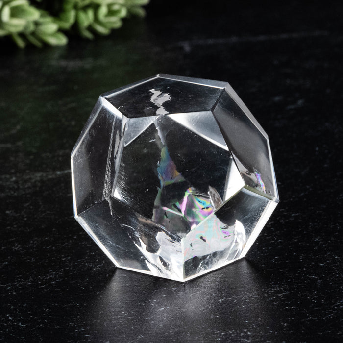 Lemurian Seed Crystal Dodecahedron Carving 75 g 34mm