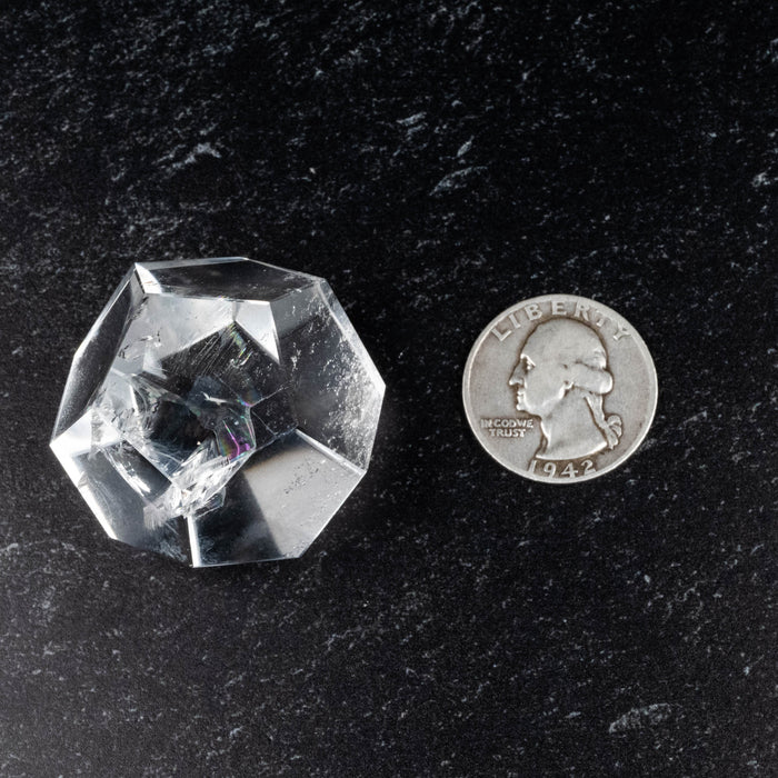 Lemurian Seed Crystal Dodecahedron Carving 60 g 32mm
