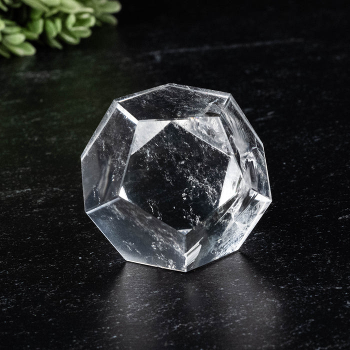 Lemurian Seed Crystal Dodecahedron Carving 60 g 32mm
