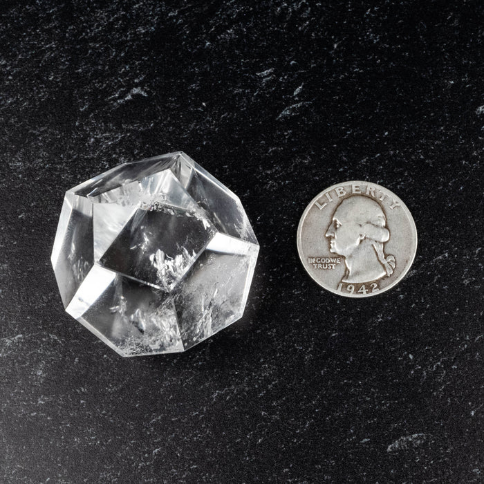 Lemurian Seed Crystal Dodecahedron Carving 63 g 33mm