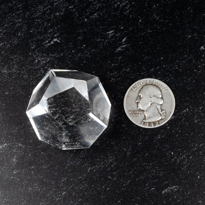 Lemurian Seed Crystal Dodecahedron Carving 55 g 31mm