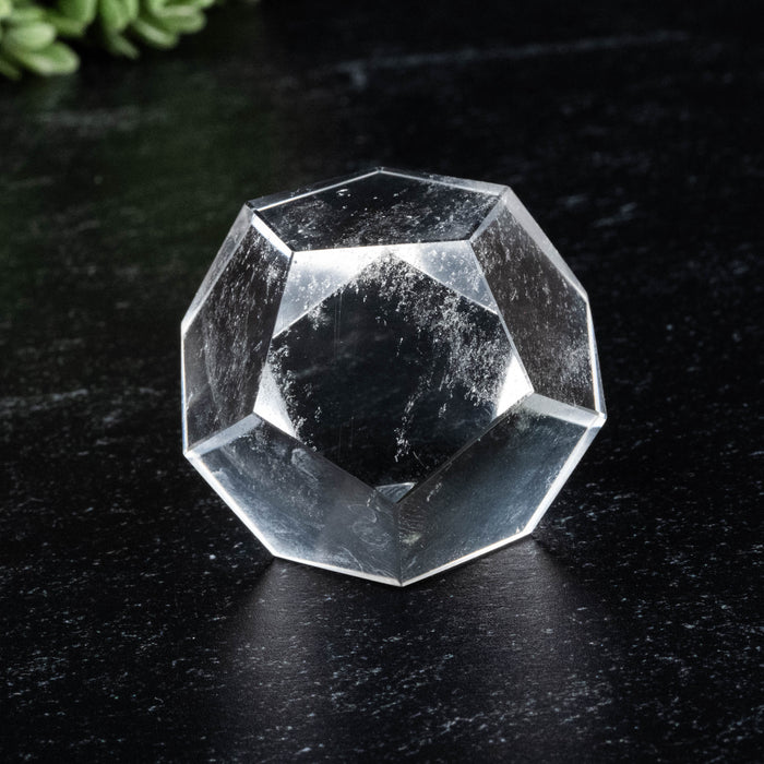 Lemurian Seed Crystal Dodecahedron Carving 55 g 31mm