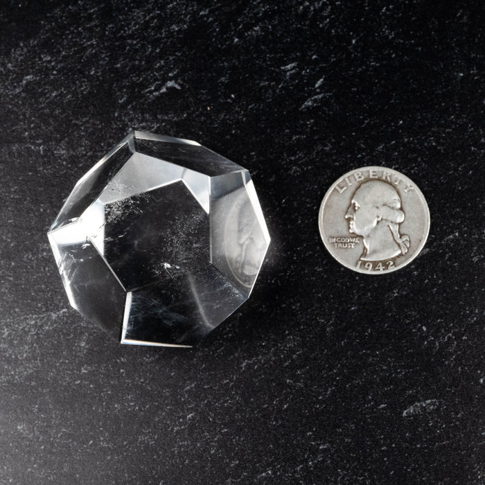 Lemurian Seed Crystal Dodecahedron Carving 92 g 36mm
