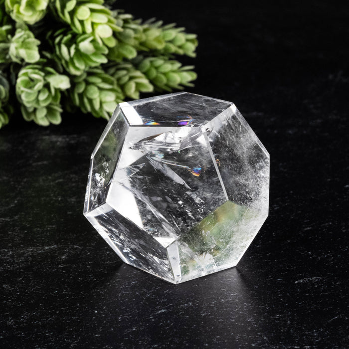 Lemurian Seed Crystal Dodecahedron Carving 179 g 46mm