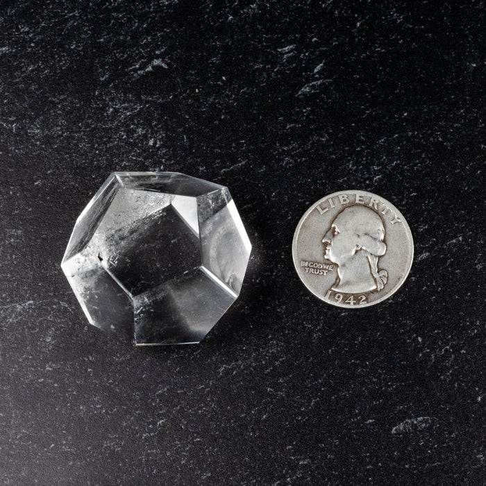 Lemurian Seed Crystal Dodecahedron Carving 46 g 29mm