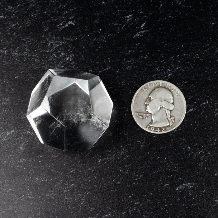 Lemurian Seed Crystal Dodecahedron Carving 49 g 29mm