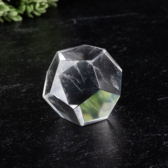 Lemurian Seed Crystal Dodecahedron Carving 49 g 29mm