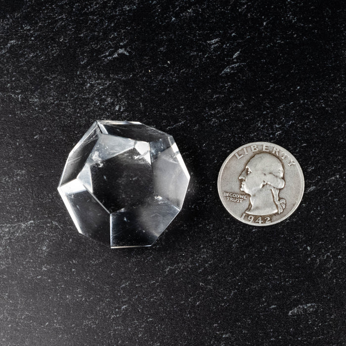 Lemurian Seed Crystal Dodecahedron Carving 45 g 28mm