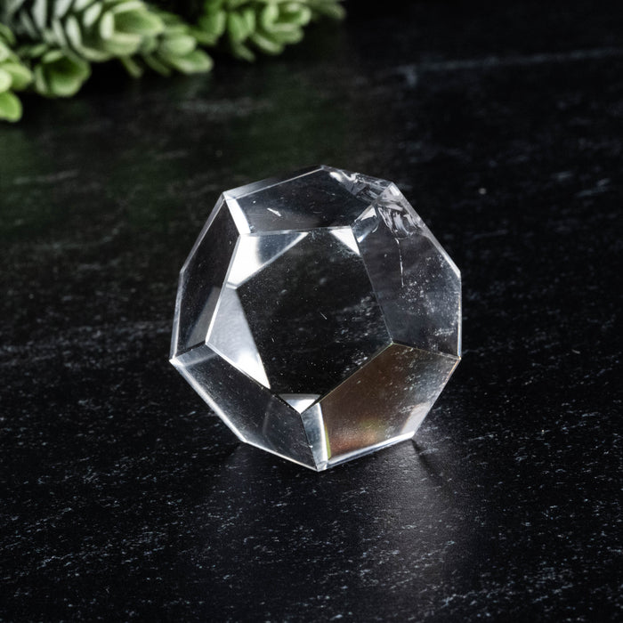 Lemurian Seed Crystal Dodecahedron Carving 47 g 29mm