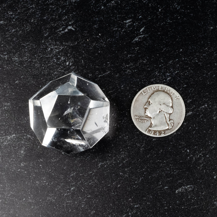 Lemurian Seed Crystal Dodecahedron Carving 44 g 28mm