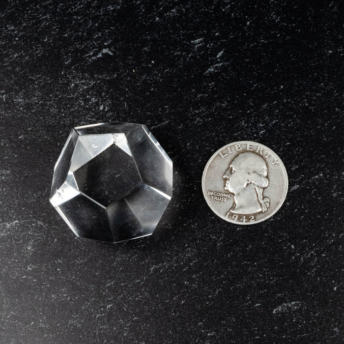 Lemurian Seed Crystal Dodecahedron Carving 42 g 28mm