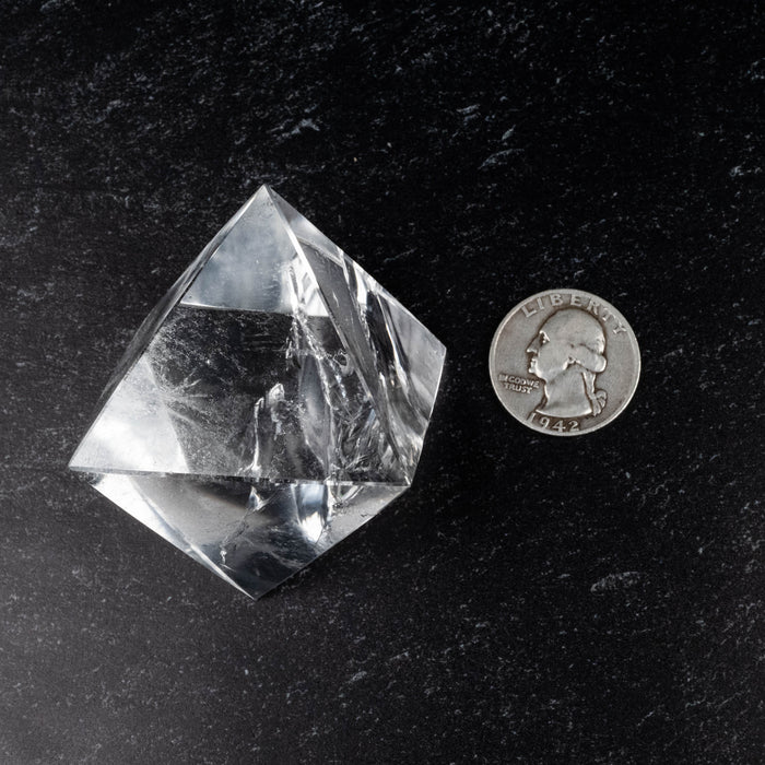 Lemurian Seed Crystal Octahedron Carving 155 g 69mm