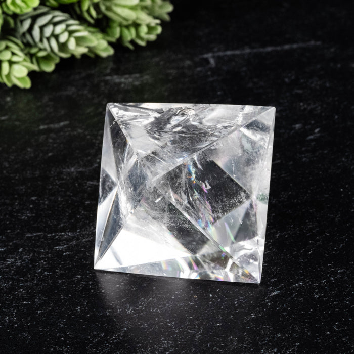 Lemurian Seed Crystal Octahedron Carving 155 g 69mm