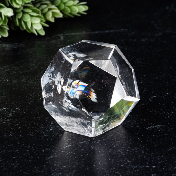Lemurian Seed Crystal Dodecahedron Carving 101 g 38mm