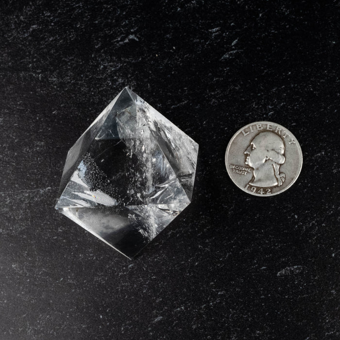Lemurian Seed Crystal Octahedron Carving 82 g 57mm