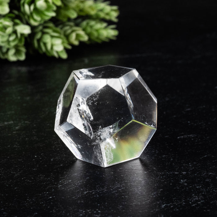 Lemurian Seed Crystal Dodecahedron Carving 59 g 31mm