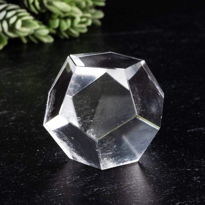 Lemurian Seed Crystal Dodecahedron Carving 74 g 34mm