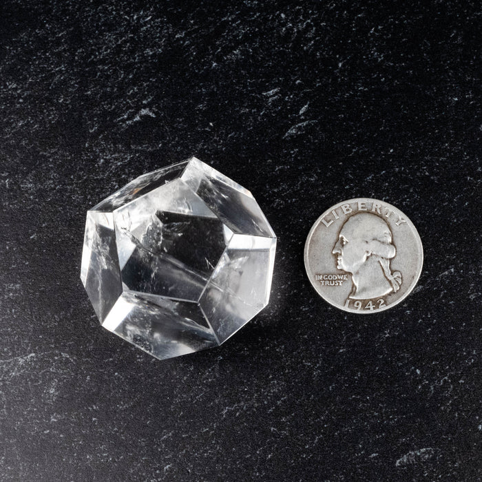 Lemurian Seed Crystal Dodecahedron Carving 58 g 31mm