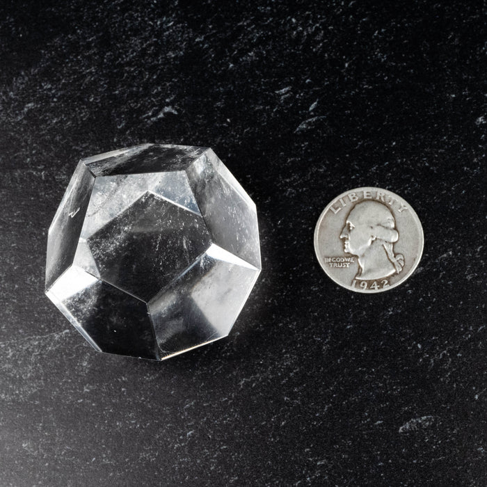 Lemurian Seed Crystal Dodecahedron Carving 107 g 38mm
