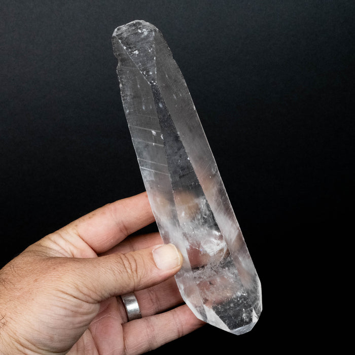 Lemurian Seed Quartz Crystal 385 g 195x46mm