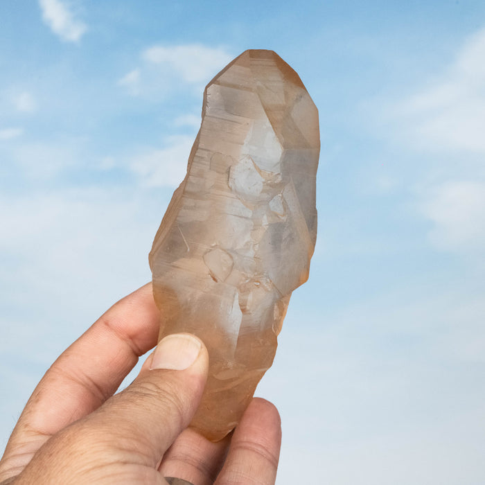 Tangerine Lemurian Seed Quartz Crystal 250 g 132x49mm