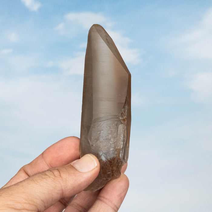 Tangerine Lemurian Seed Quartz Crystal 137 g 114x34mm