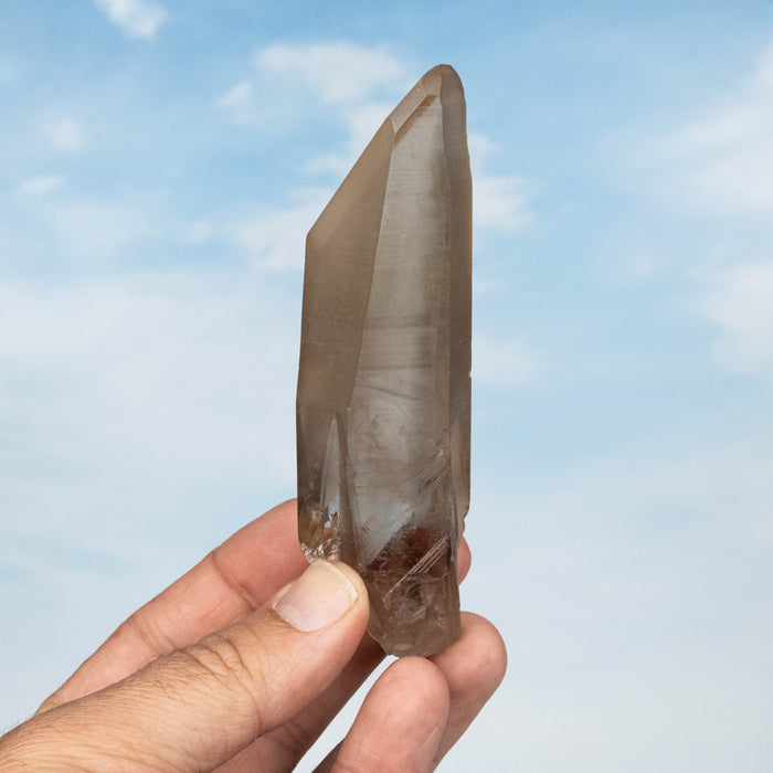 Tangerine Lemurian Seed Quartz Crystal 137 g 114x34mm