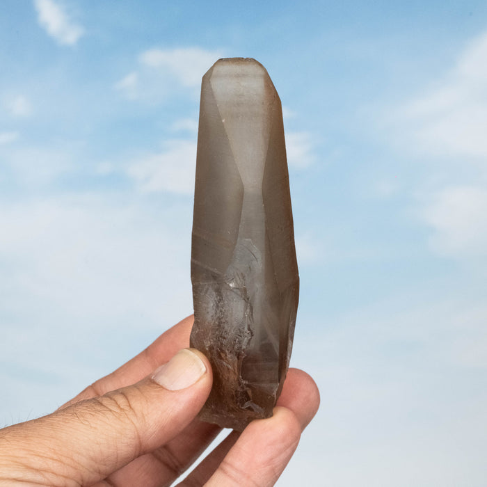 Tangerine Lemurian Seed Quartz Crystal 137 g 114x34mm