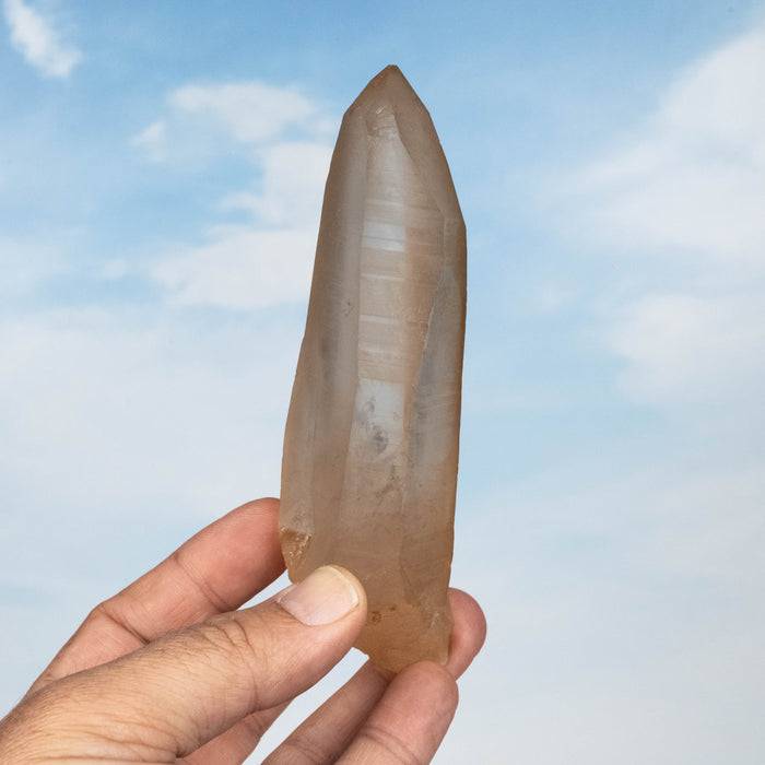 Tangerine Lemurian Seed Quartz Crystal 275 g 135x50mm
