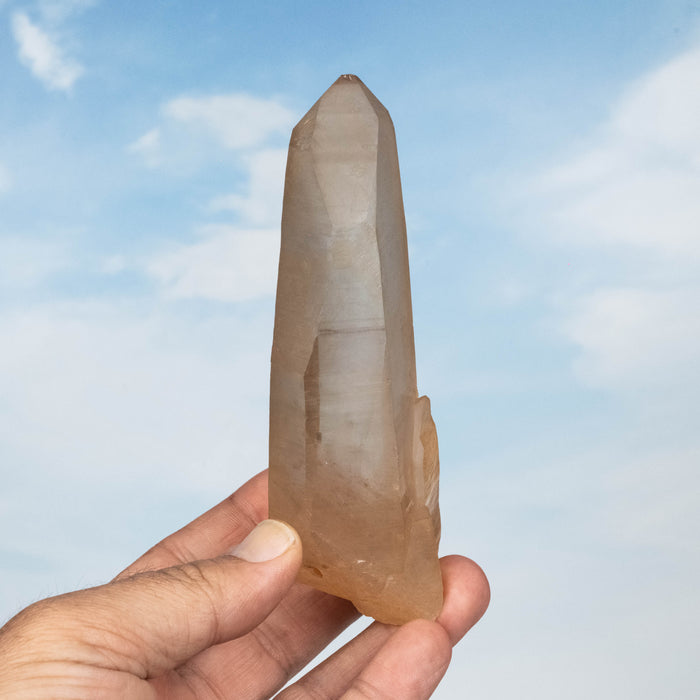 Tangerine Lemurian Seed Quartz Crystal 275 g 135x50mm