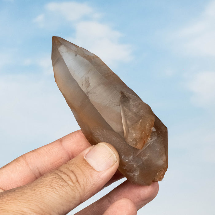 Tangerine Lemurian Seed Quartz Crystal *DT 140 g 197x43