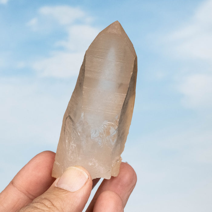 Tangerine Lemurian Seed Quartz Crystal *DT 135 g 93x34mm