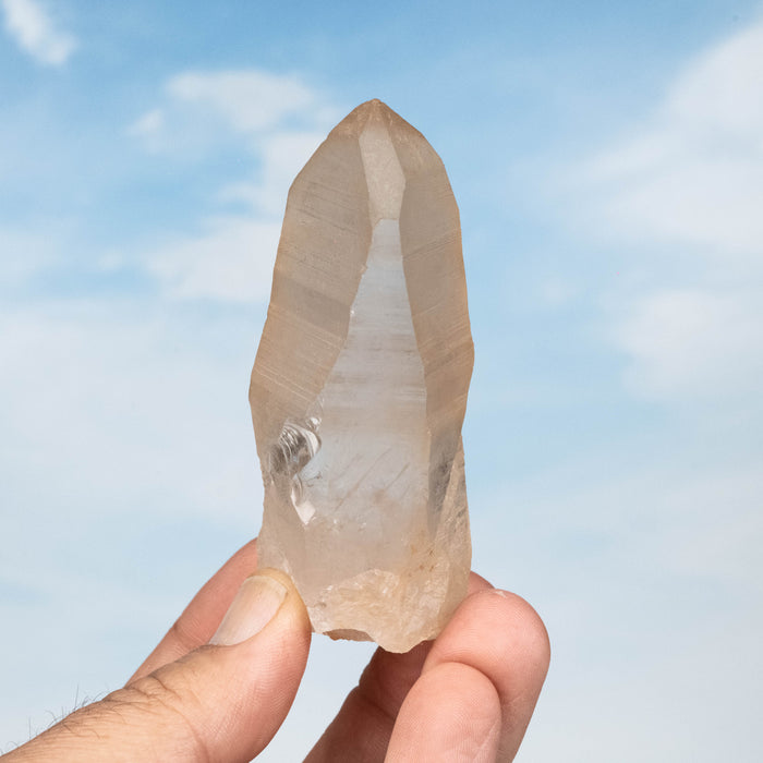 Tangerine Lemurian Seed Quartz Crystal *DT 135 g 93x34mm