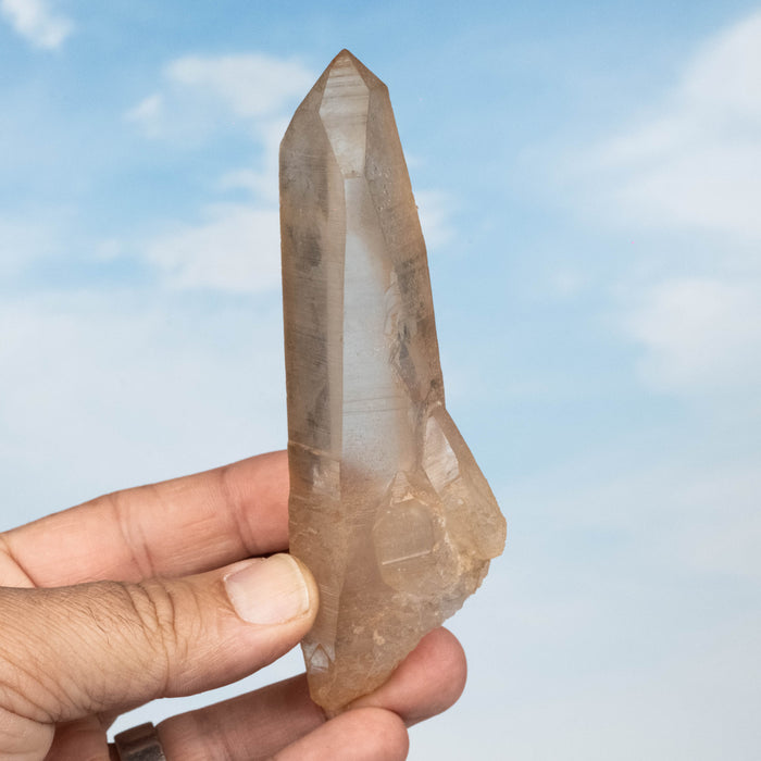 Tangerine Lemurian Seed Quartz Crystal *DT 146 g 122x40mm