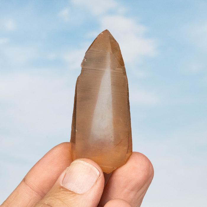 Tangerine Lemurian Seed Quartz Crystal 42 g 61x30mm