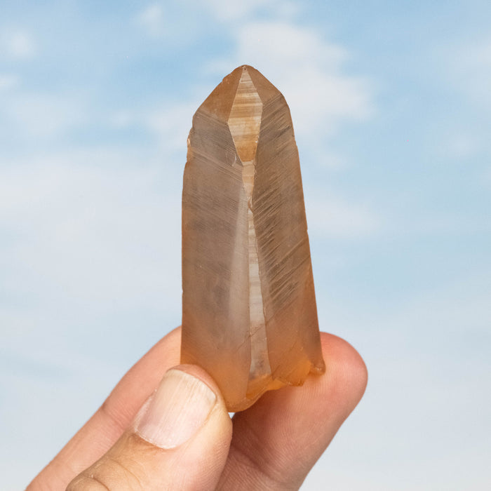 Tangerine Lemurian Seed Quartz Crystal 42 g 61x30mm