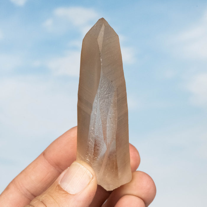 Tangerine Lemurian Seed Quartz Crystal 56 g 80x24mm