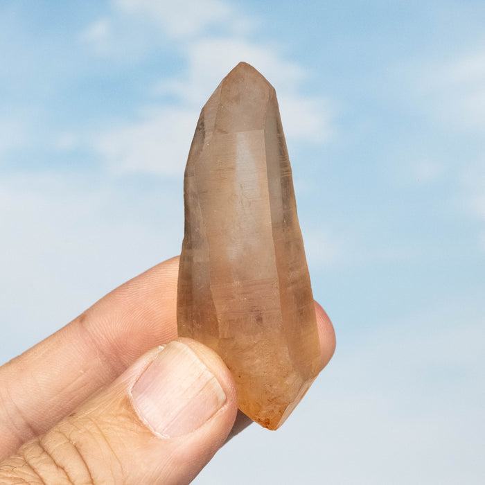 Tangerine Lemurian Seed Quartz Crystal *DT 43 g 63x29mm
